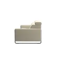 Emily Steel Leather Power Three Seater Sofa